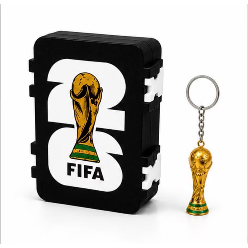 Caixa Porta 500 Figurinhas Copa 2026 Grande Organizador Álbum Copa do Mundo + Brinde Chaveiro