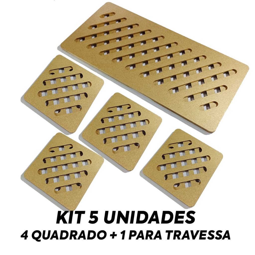 4 Descanso Panela + 1 para Travessa Apoio De Mesa Cozinha Colorido Dourado Prata Preto Rosé Gold