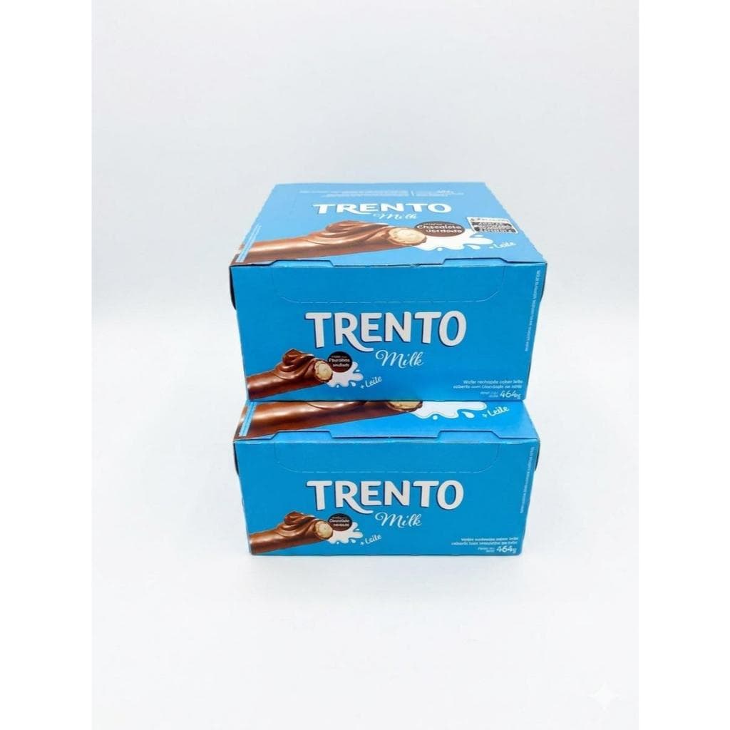 Kit 2 Caixas Chocolate Trento Milk Com 16 Unidades De 29G - 928g de Chocolate