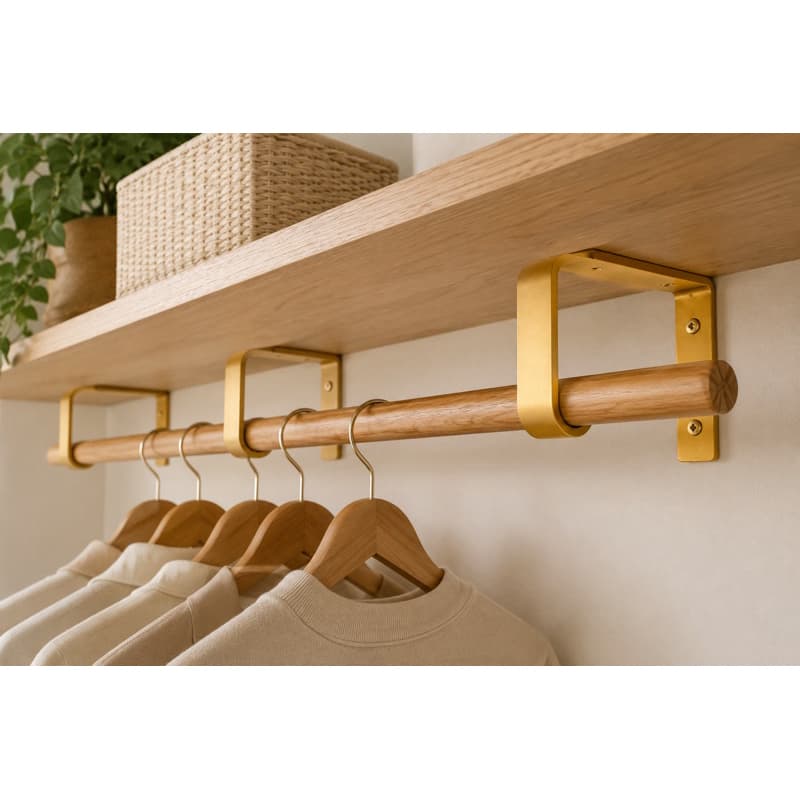 Suporte resistente para cabides