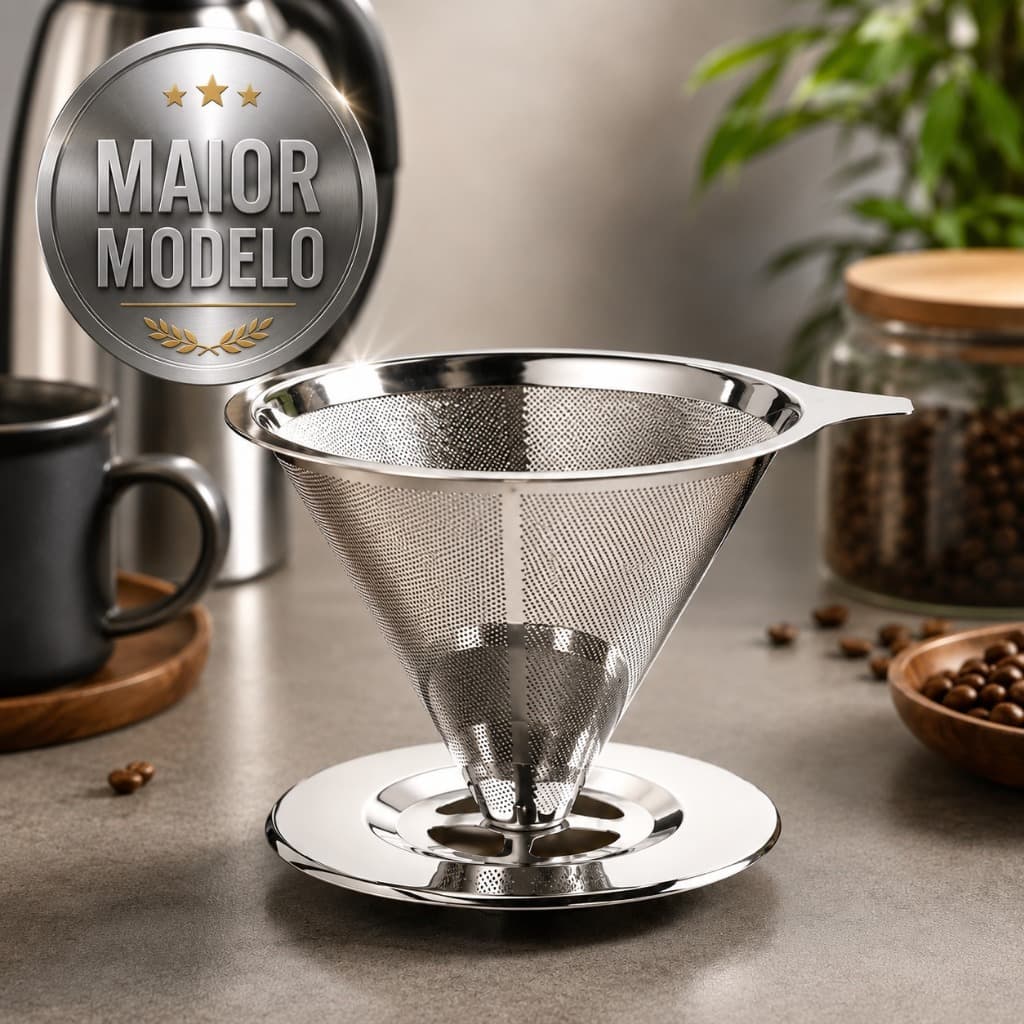 Coador Filtro Café 103 Extra Grande Inox