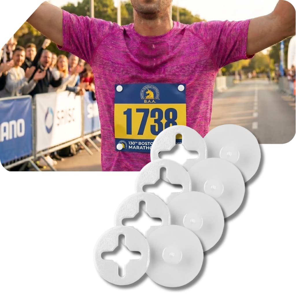 Botão Porta Número De Peito Fixador Prova Corrida Triathlon Maratona Prendedor Alfinete