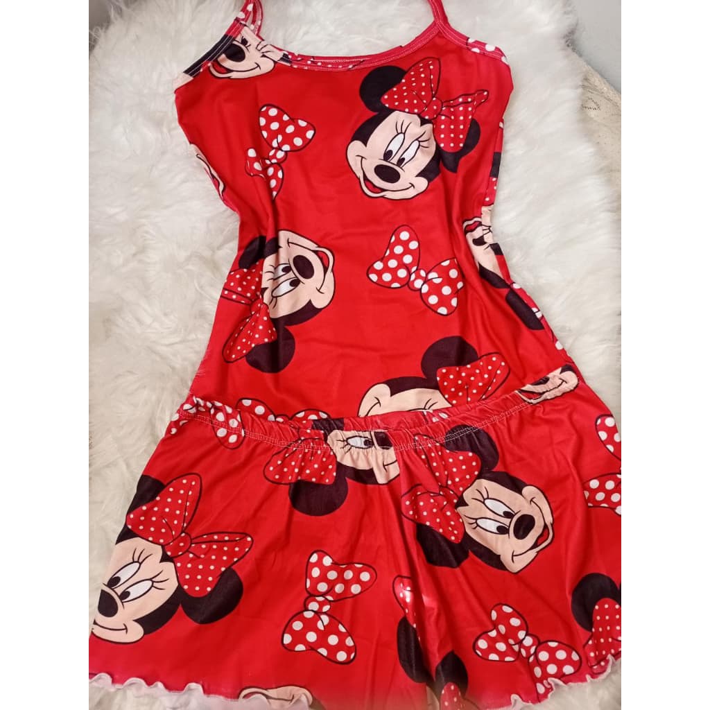 Pijama Feminino Short Doll Alcinha Confortável Shortinho