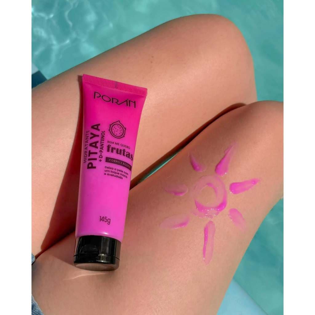 Hidratante Pitaya com D-Pantenol Porán 145g – Corpo e Rosto Hidratação Profunda
