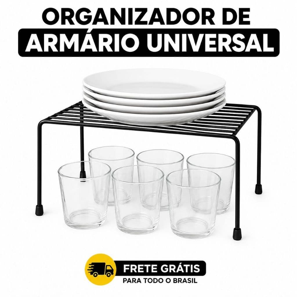 Organizador de Pratos para Armário de Cozinha