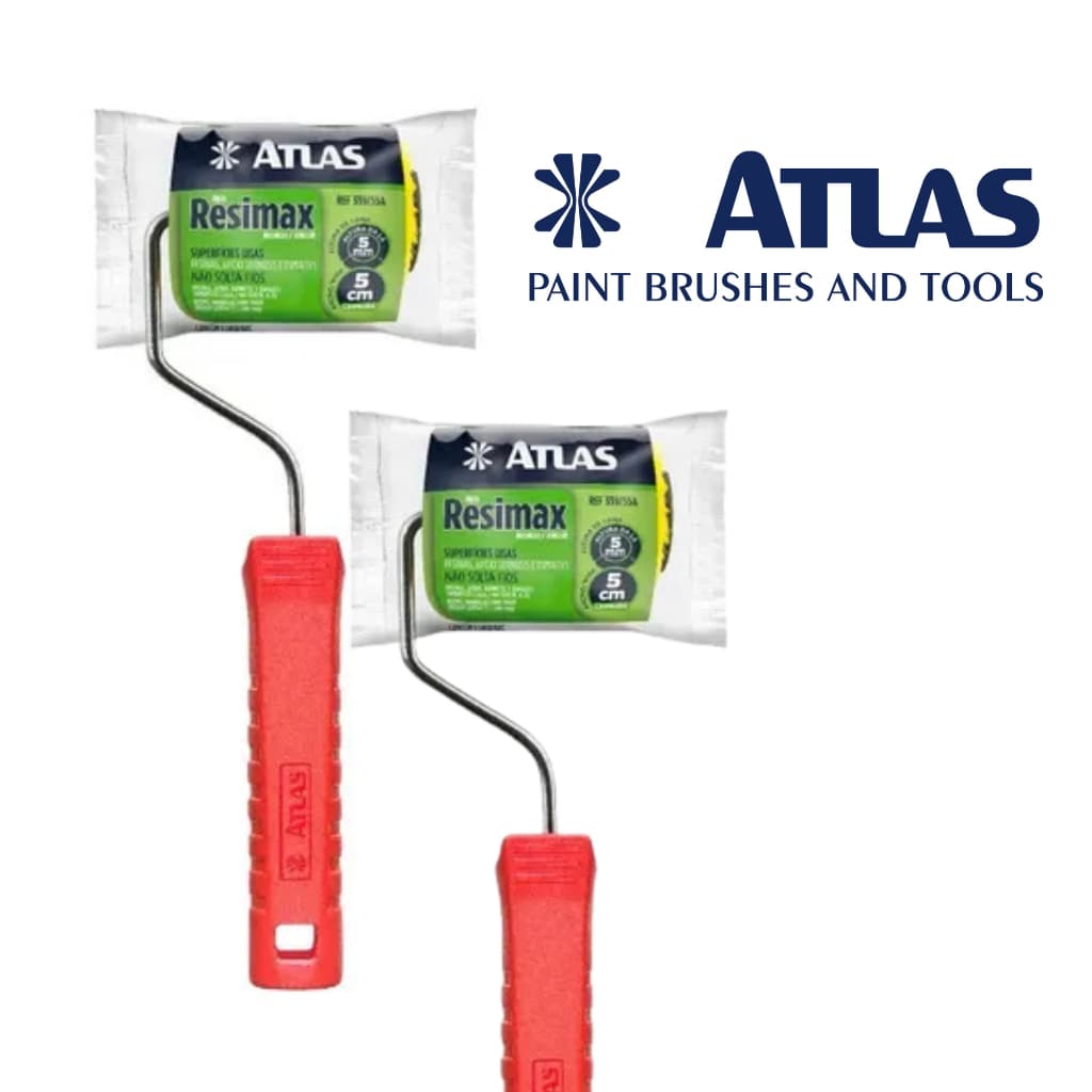 ROLO DE PINTURA RESIMAX ATLAS 5CM-KIT COM 2 UNIDADES