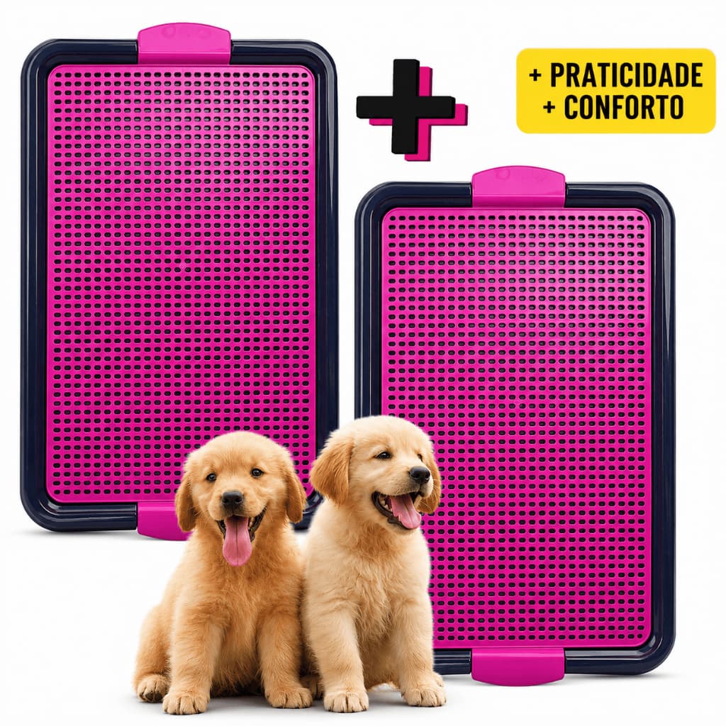 Kit 2 Banheiro Cachorro Sanitário Canino Educador Xixi Higiênico Lavável Banheiro Lavável Pet - 2 unidades