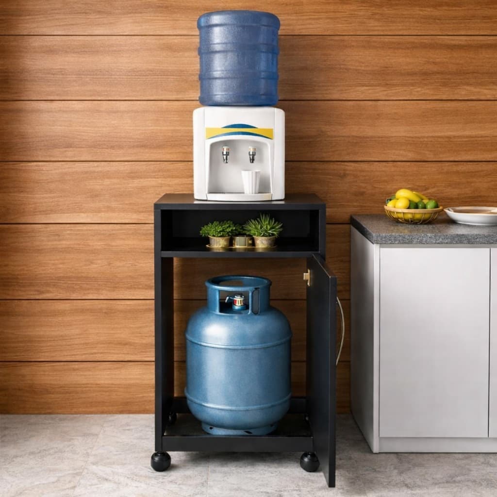Armário Balcão Multiuso Com 1 Porta E Rodízios Organizador Compacto Cozinha Lavanderia E Escritório
