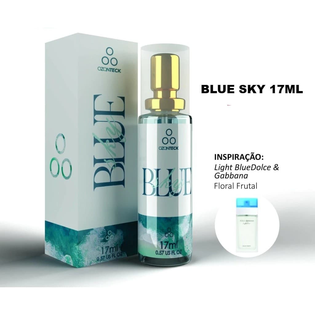 Perfume Feminino Blue Sky /perfume Ozonteck 17 Ml / alta fixação/Família olfativa Tipo de aroma: Floral, Aquático