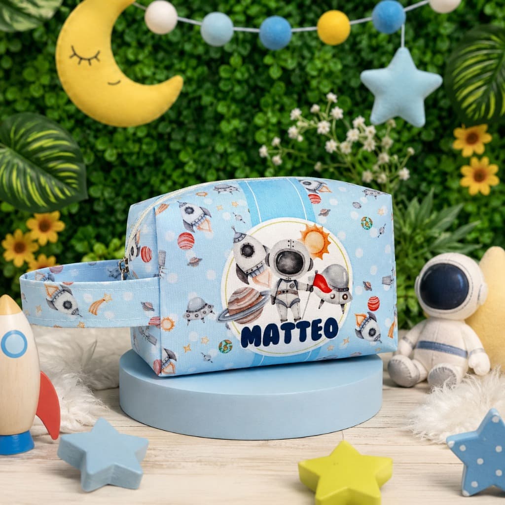 Bolsa Necessaire Box Astronauta Infantil/bebê