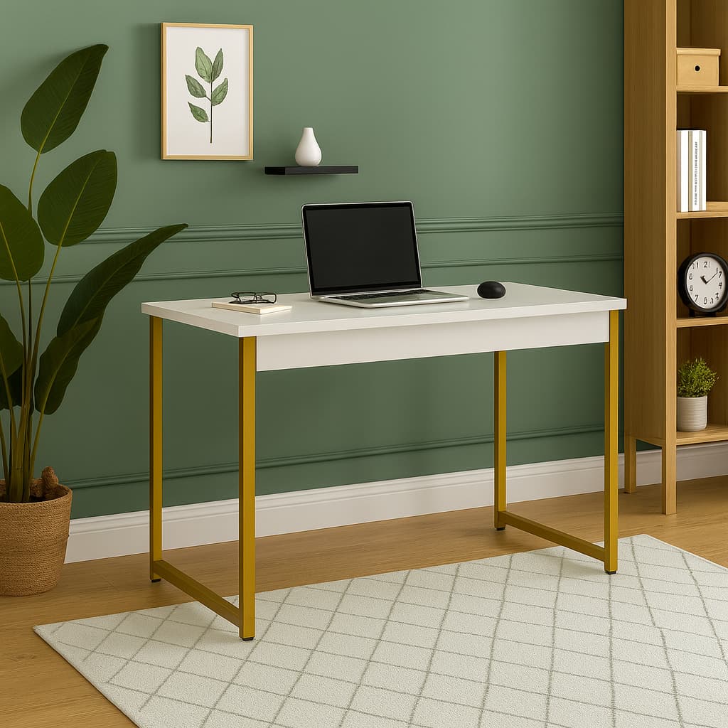 Mesa Mesinha Escrivaninha Estudo Industrial em Aço Envio Imediato