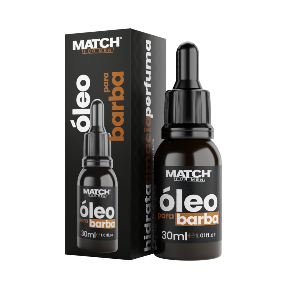 Óleo para Barba Match For Men 30ml Maciez, Brilho e AntiFrizz