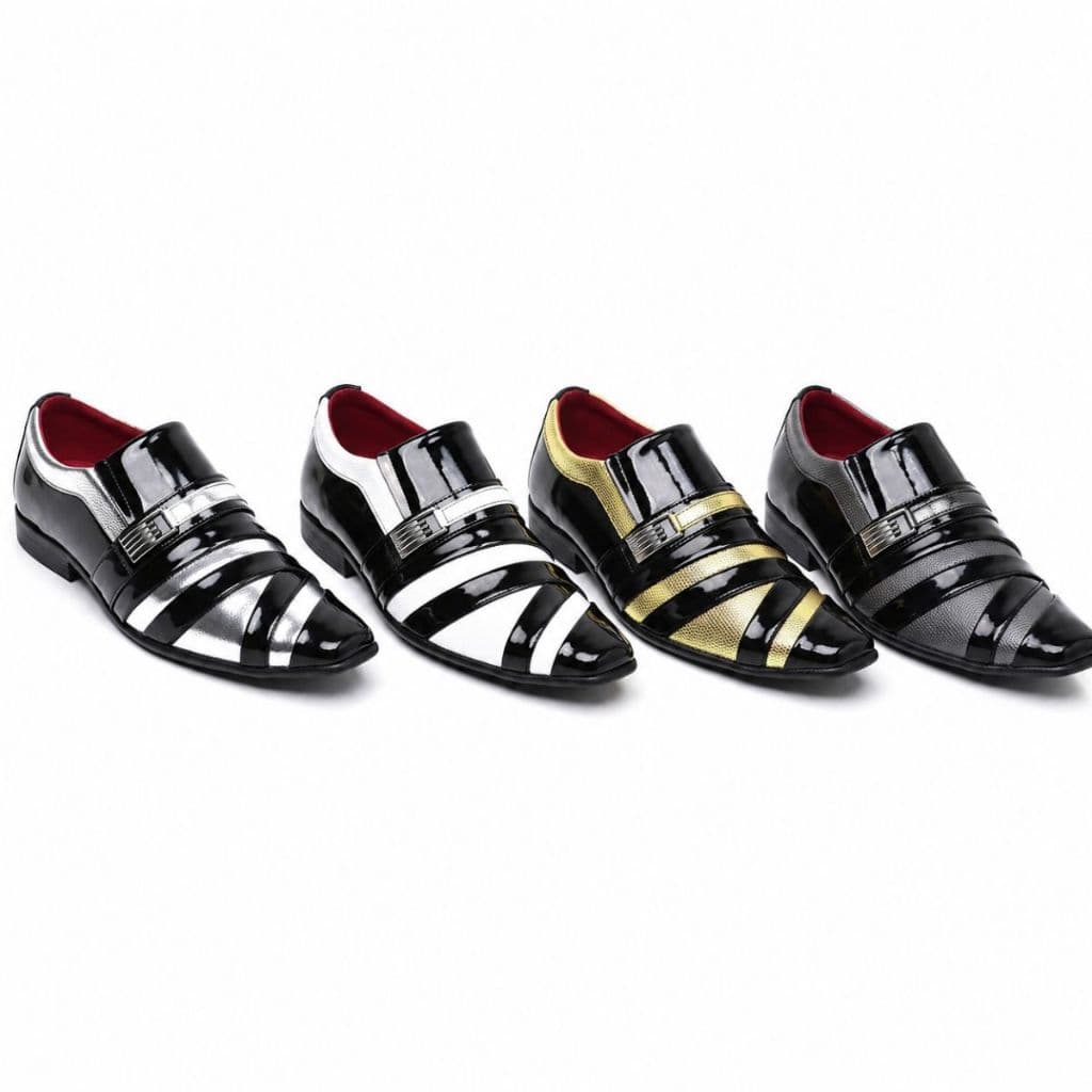 Sapato Social Masculino Luxo Verniz Amsterdã Preto Casual Elegante Confortável Premium