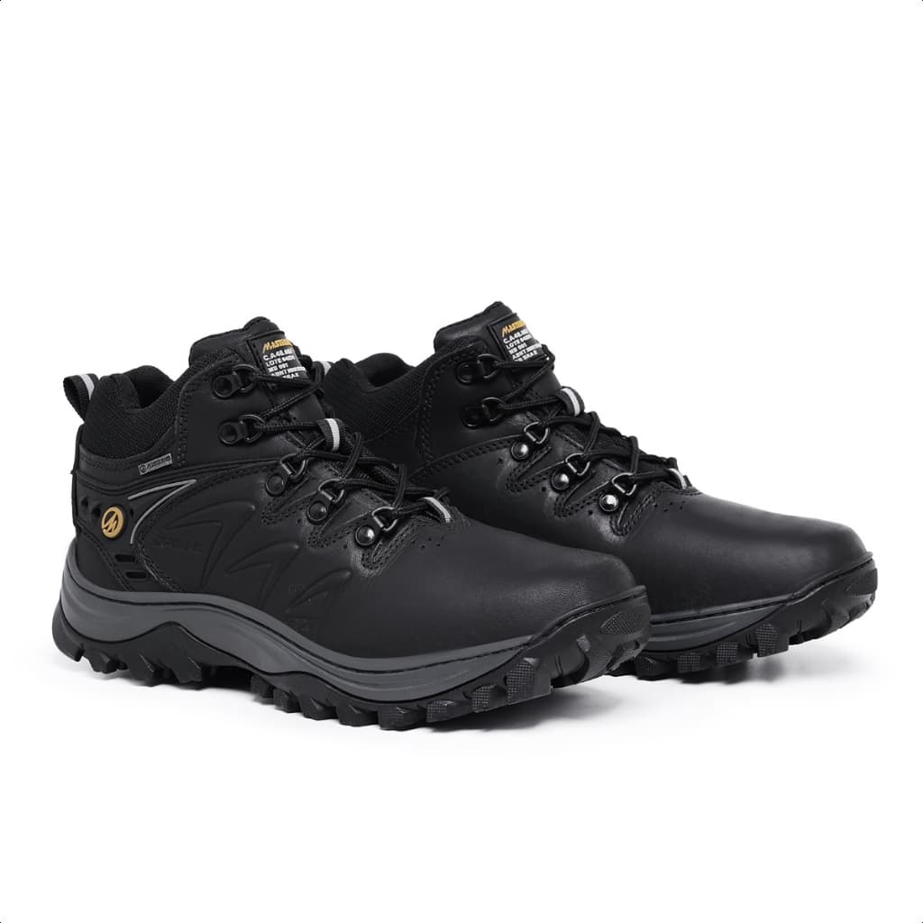 Bota para Trabalho em Couro com CA Palmilha Anatômica Masculino Bico PVC Resistente