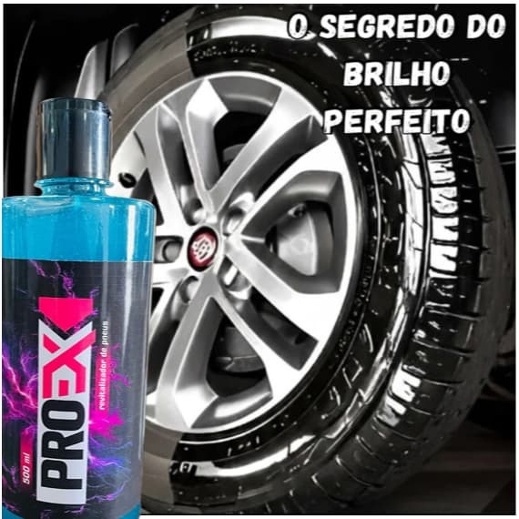 Pretinho Para Pneus Efeito Baba de Camelo Super Brilho Repele Água