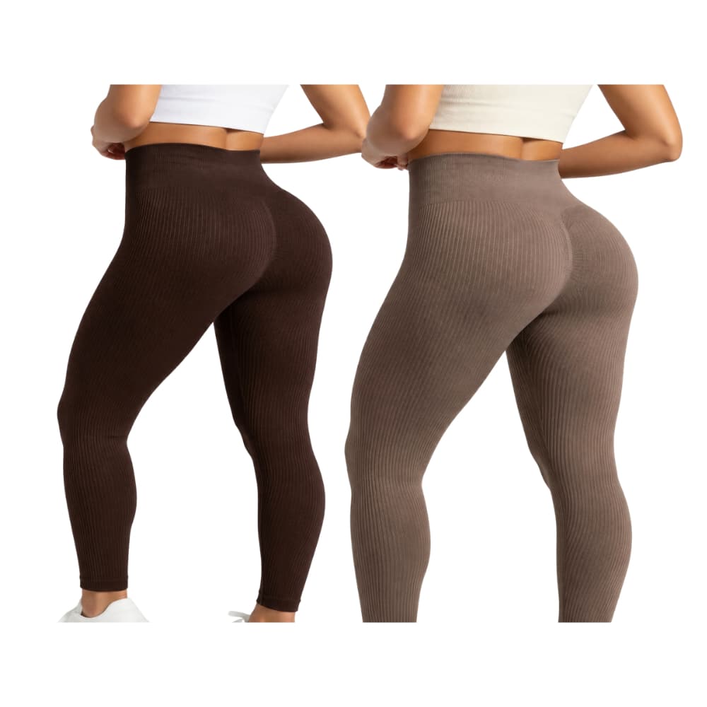 Kit 2 Calça Legging Cintura Alta Zero Transparência FEMININA Academia Fitness