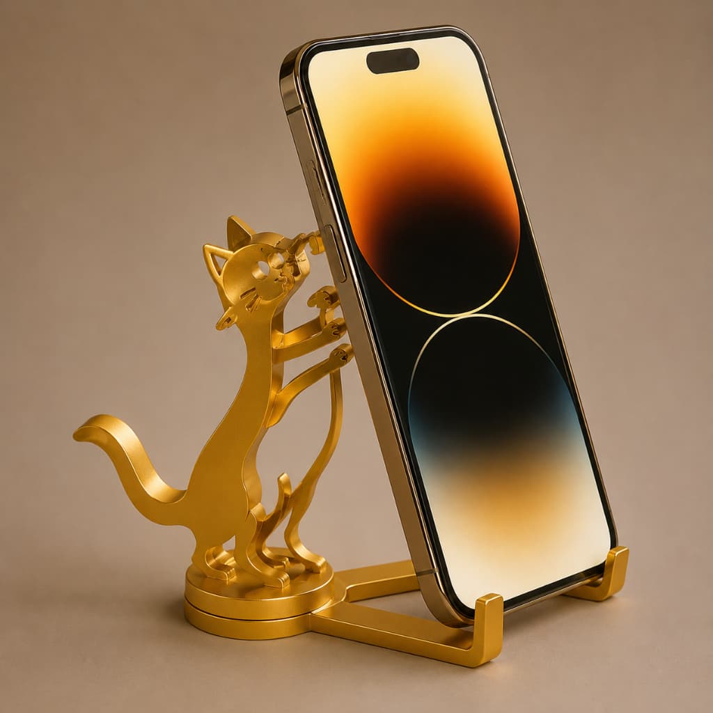 Suporte de Celular Gatinho Fofo – Apoio de Mesa para celular – Decorativo