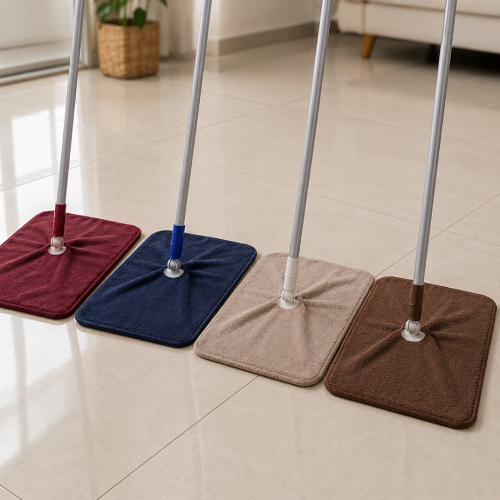 Kit Panos de Chão Microfibra 70x50cm Com Furo Reutilizáveis Para Limpeza Panos De Cores Sortidas