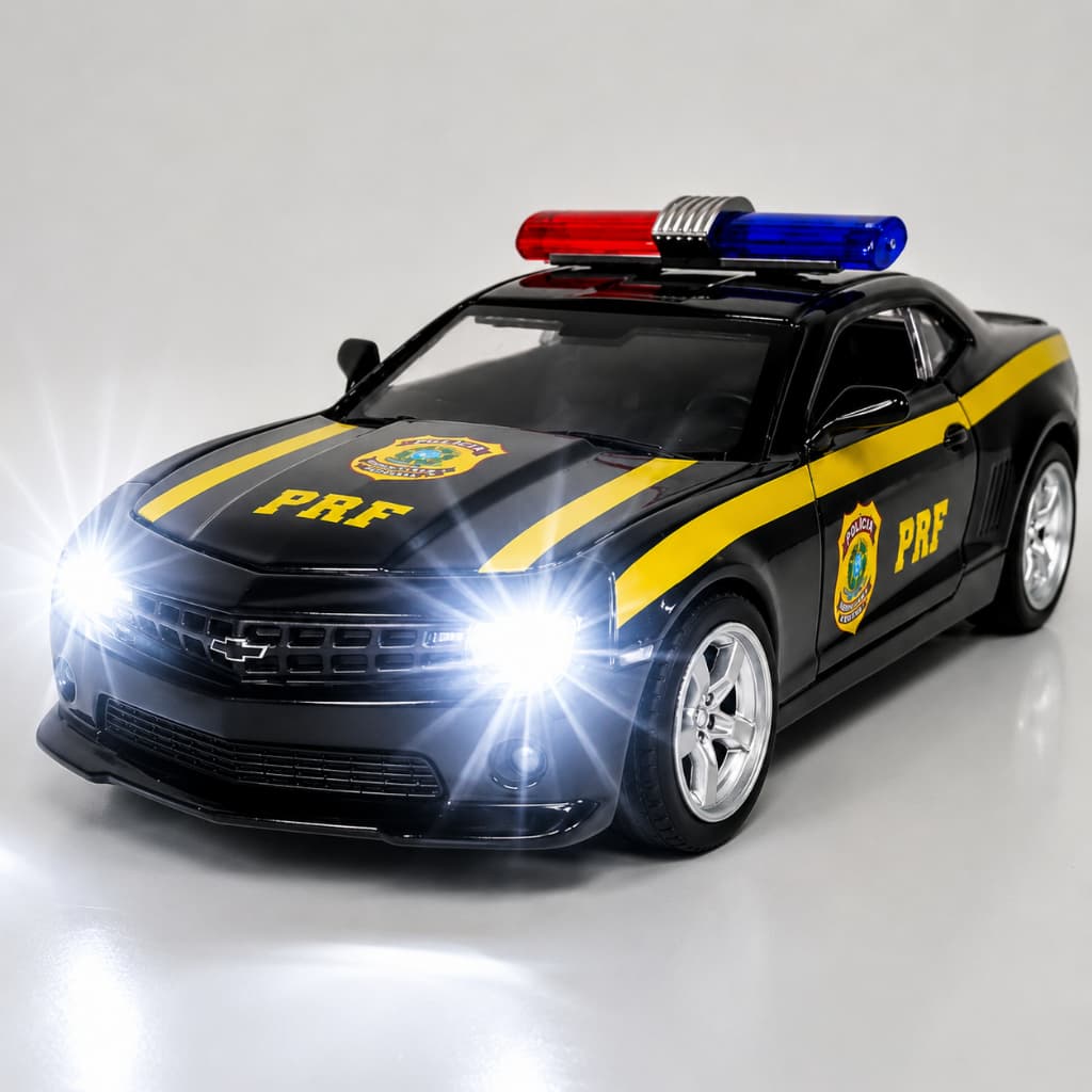 Carrinho Fusquinha Da Federal Ferro Fusca Policial Abre Portas e Porta Malas Fricção