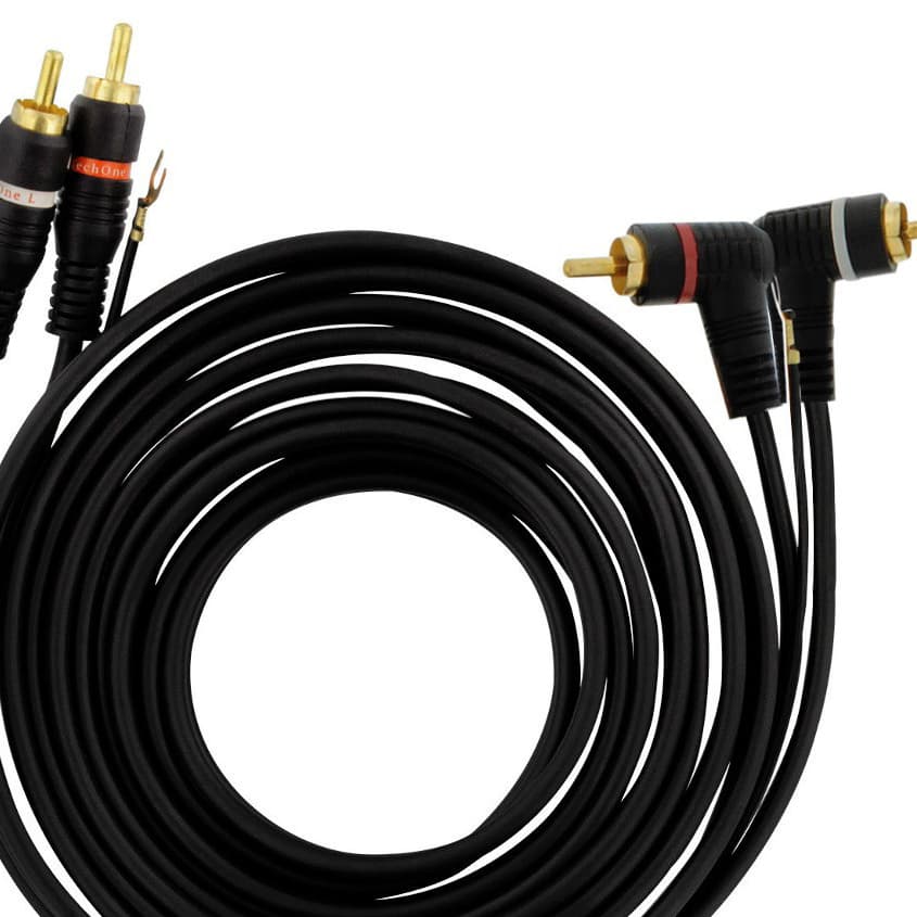 Cabo Rca 5 Metros Conector Banhado A Ouro Blindagem Interna
