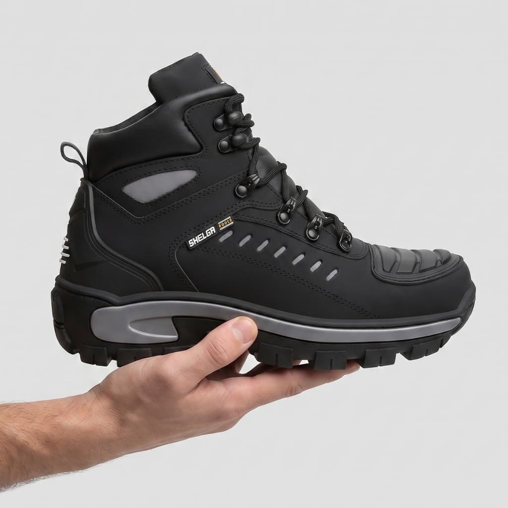 Bota Motociclista Road Masculina Couro Legítimo Protetor de Marcha Motociclismo Proteção Urbana