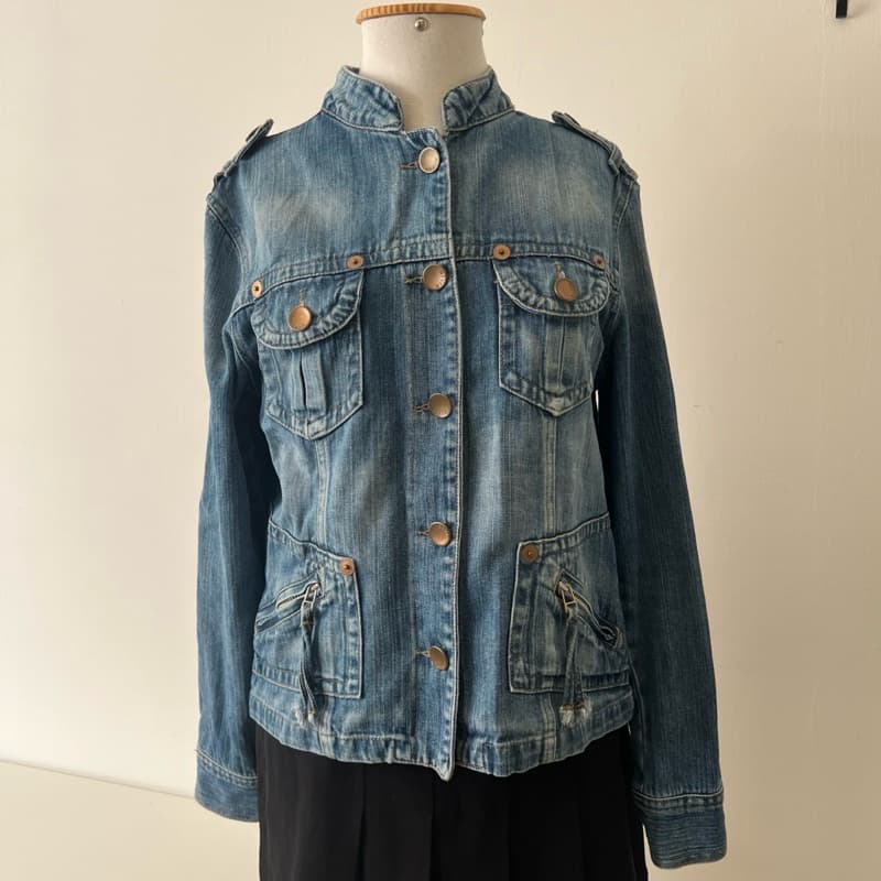 Jaqueta Jeans Feminina Casaco Jaquetinha Manga Longa Botões Jeans Grosso Moda Tendencia |Brecho Vintage
