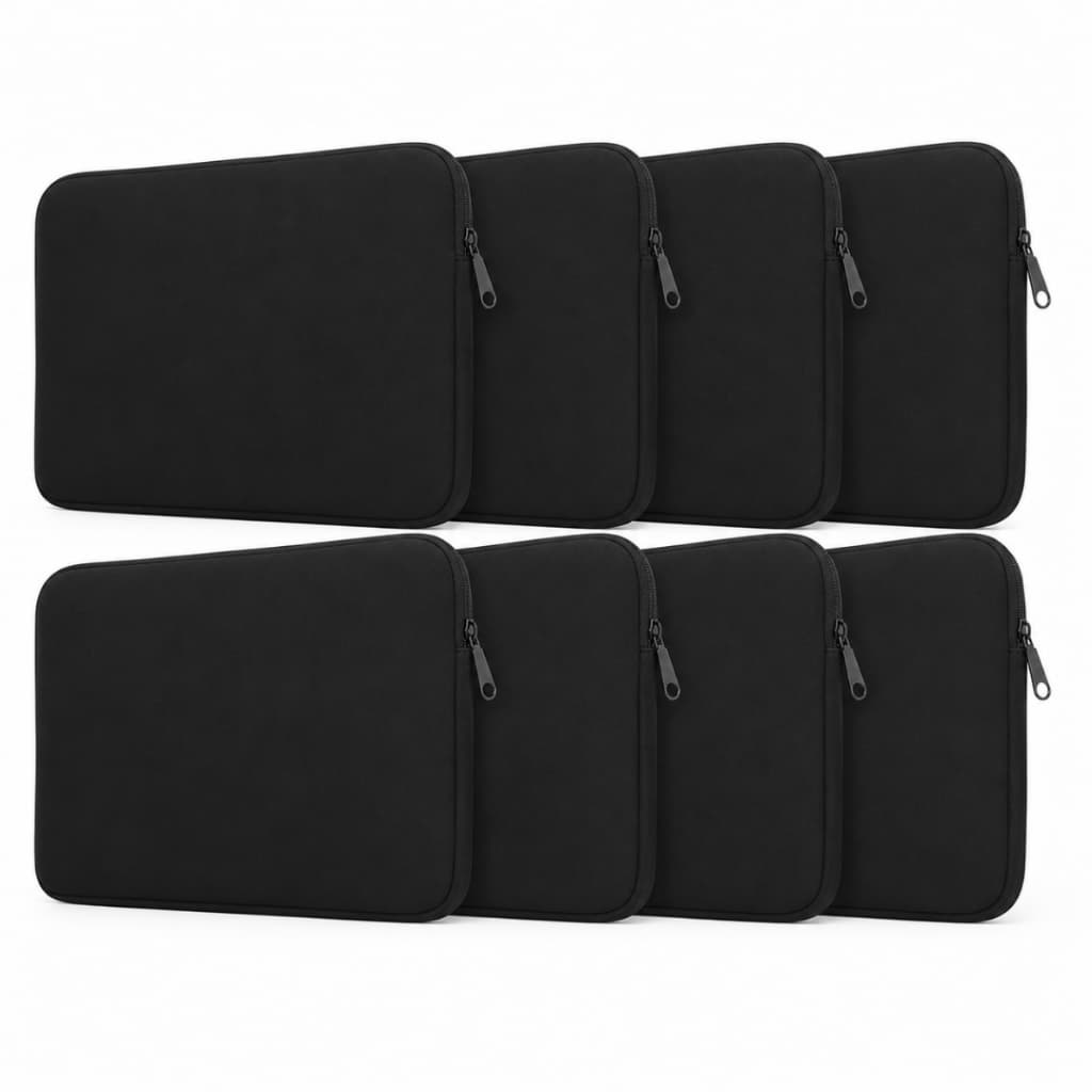 Kit 8 Luvas Capas Case Para Notebook 15-15,6 Preto Neoprene Taber