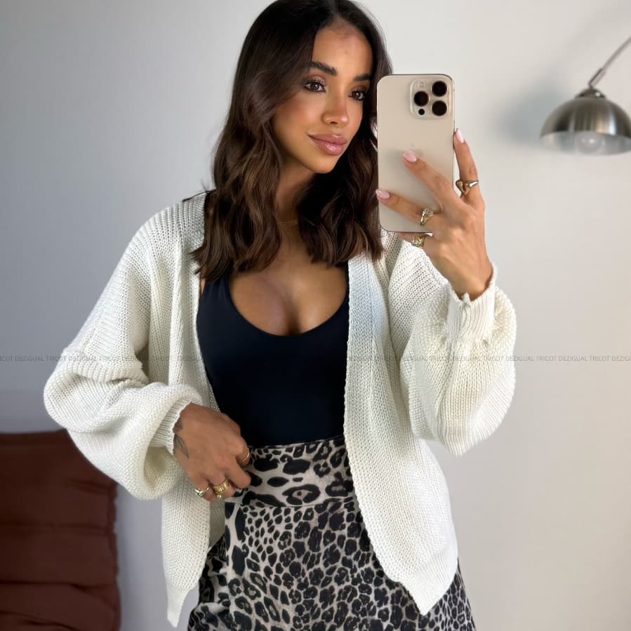 Casaquinho Feminino Curto Tricot Casaco De Frio Roupa Inverno Elegante Tricot Aerolook Feminino