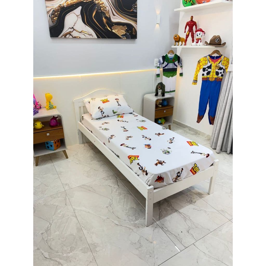 Jogo De Lençol Com Elástico E Fronha Toy Story Kit 2pç