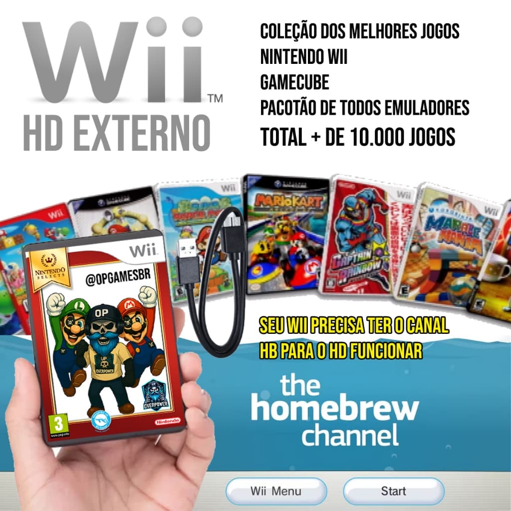 HD NINTENDO WII H0MEBREW MELHORES JOGOS - CONFIRA O VIDEO