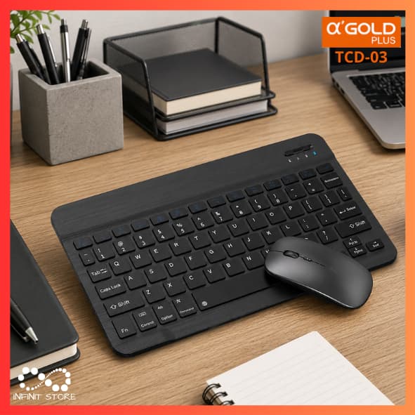 Kit Teclado Com Mouse Sem Fio Bluetooth Silencioso Adequado Para Celular, PC, Notebook, Tablet, iPad