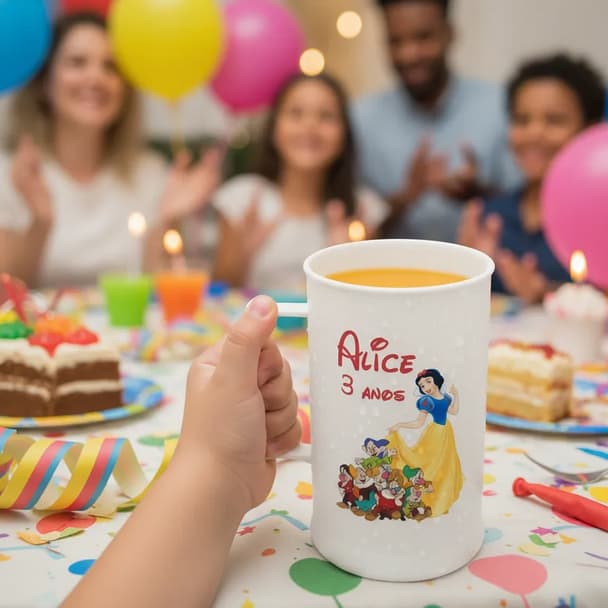 Canecas acrílicas 300ml personalizadas Aniversário Infantil festa de crianças escolinha eventos
