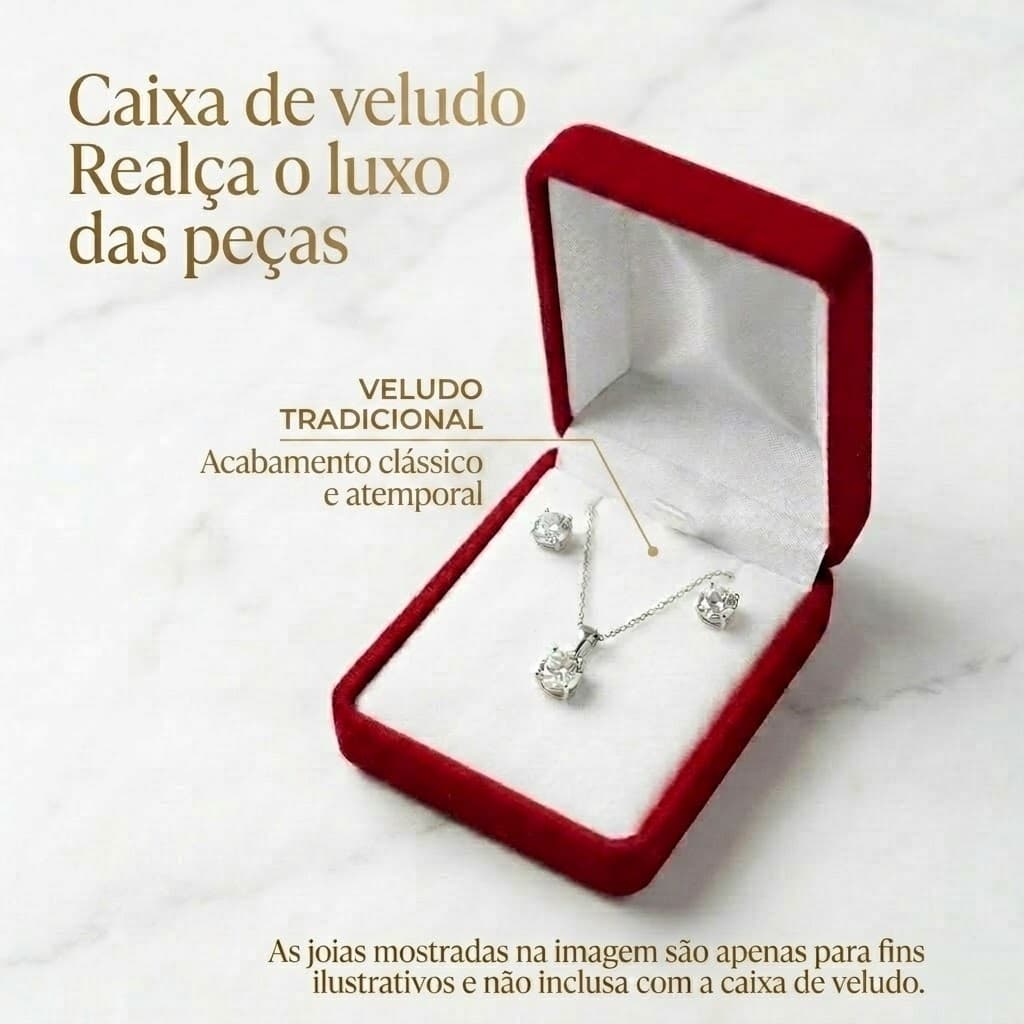 Embalagem de presente de luxo joias Caixa De Veludo Tradicional Ideal para embalar presente de joias