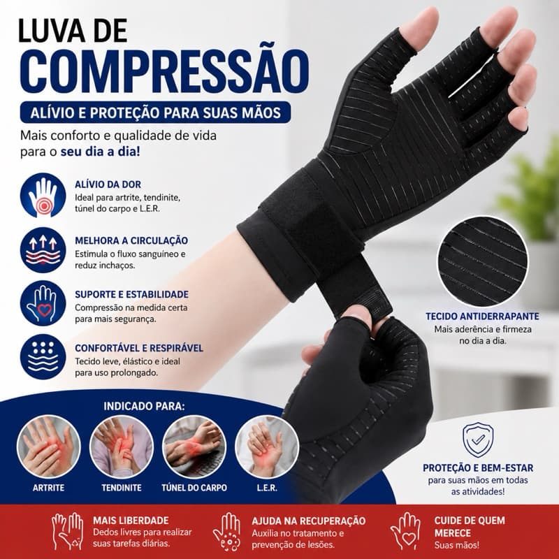 Luva para Compressão: Melhora Circulação e Reduz Dor