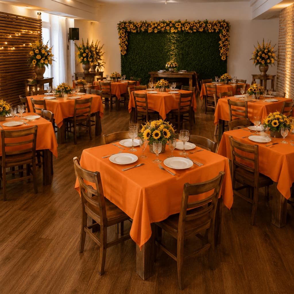 Kit 10 Toalhas  1,50m X 1,50m Oxford Festa Buffet Decoração Acabamento Em Overloque Promoção