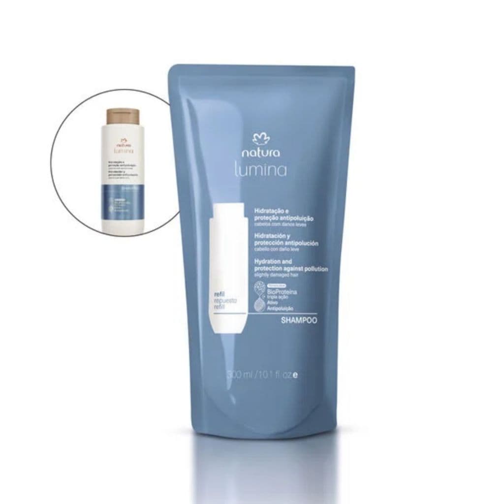 Refil Shampoo Purificante Hidratação e Proteção Antipoluição Natura Lumina - 300ml