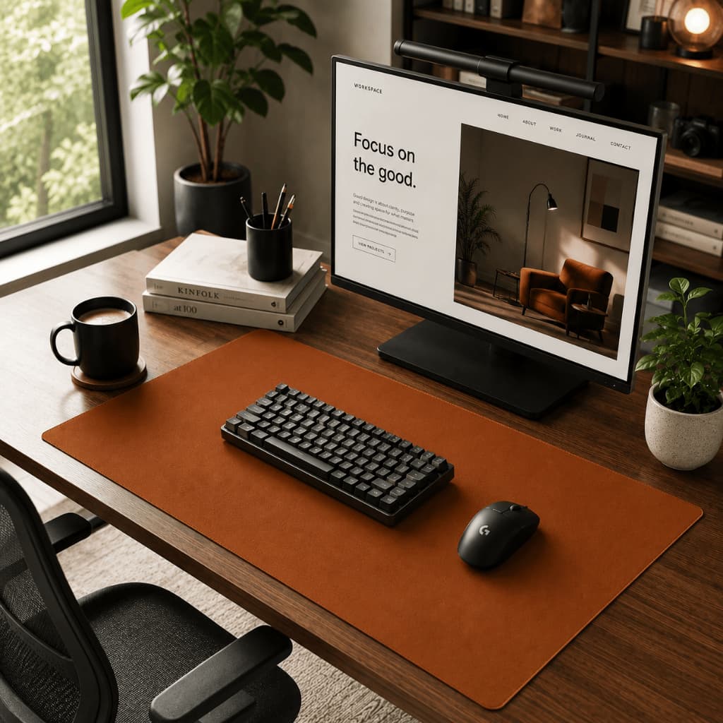 Desk Pad Grande Proteção Para Mesa Computador Teclado Mouse e Notebook Tapete Mesa Executivo