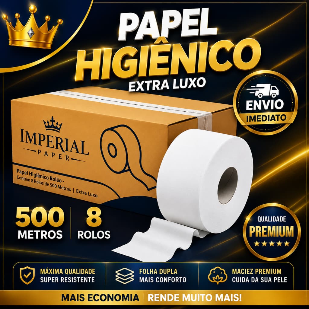 Papel Higiênico Rolão Kit 8/unidades 500 Metros Super Macio