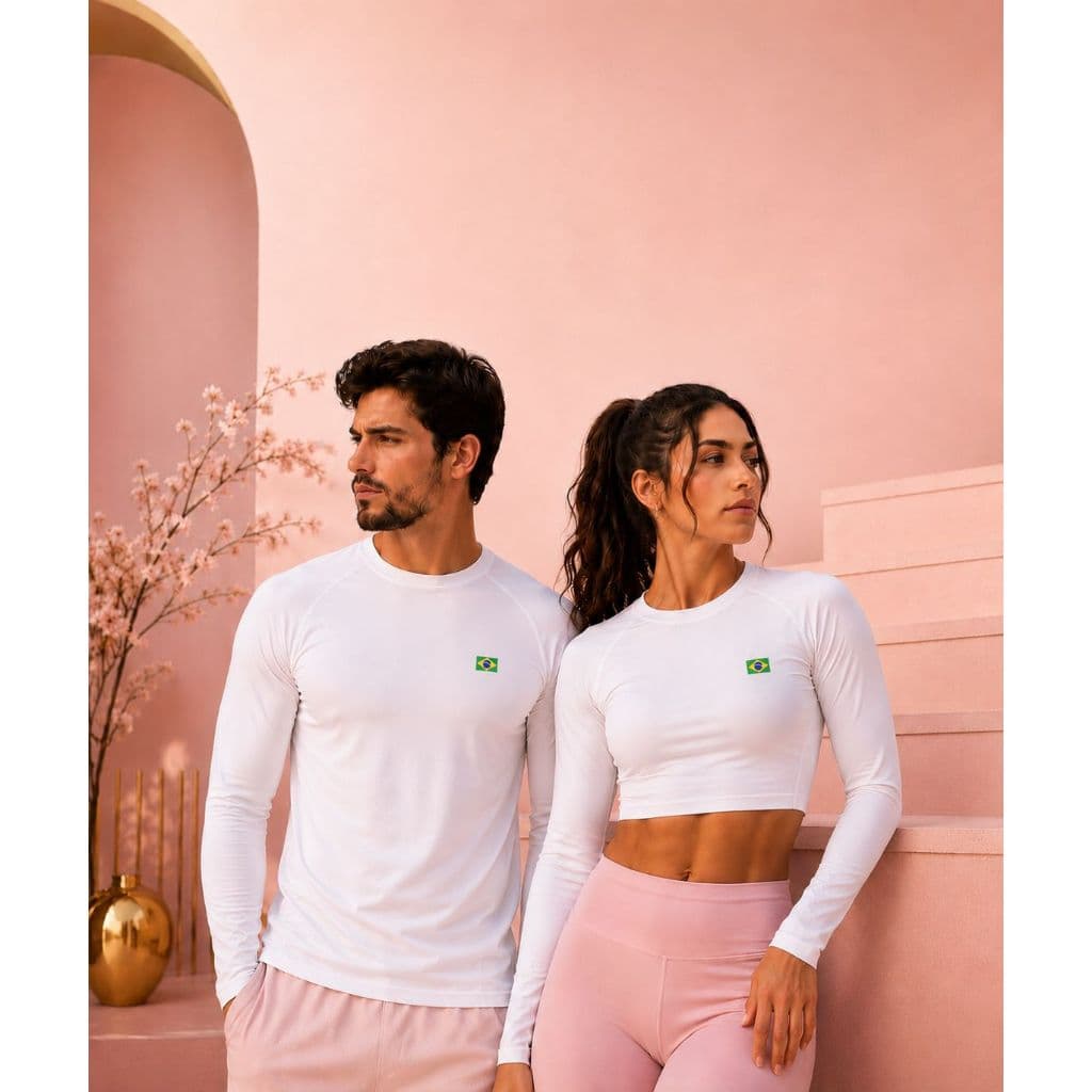 Cropped Feminino Brasil Manga Longa Copa 2026 Torcida Feminina
