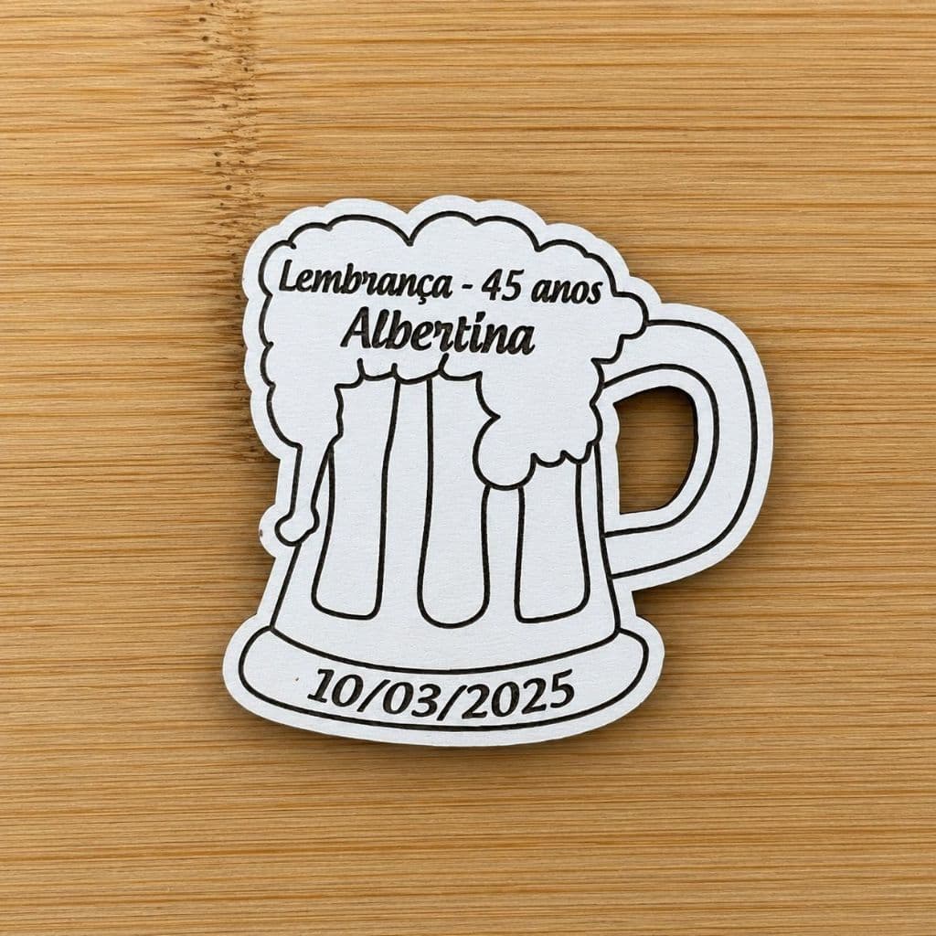 Kit de Imãs de Geladeira Caneca de Chopp Personalizada Festa Boteco Aniversário Cerveja Lembrancinha em Madeira MDF