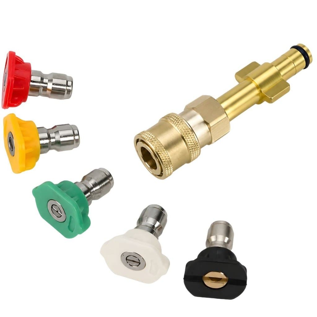Adaptador Engate Rápido Lavadora Alta Pressão + Kit 5 Bicos