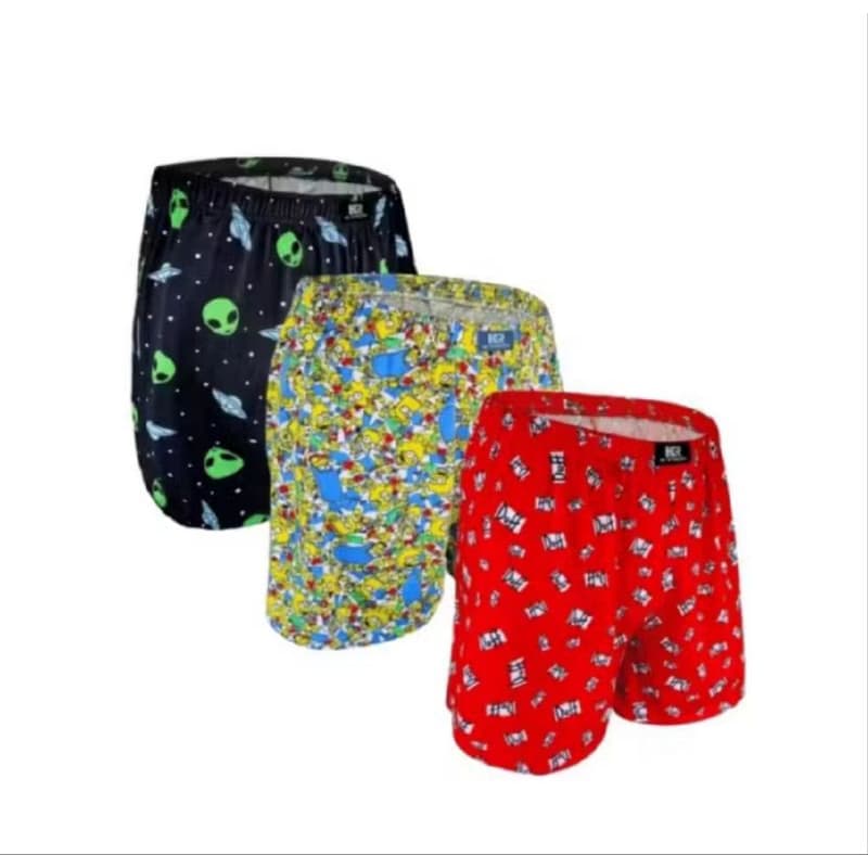 Kit com 2,3,4,5 Cueca Samba Canção Short Malha Fria Pijama De Dormir