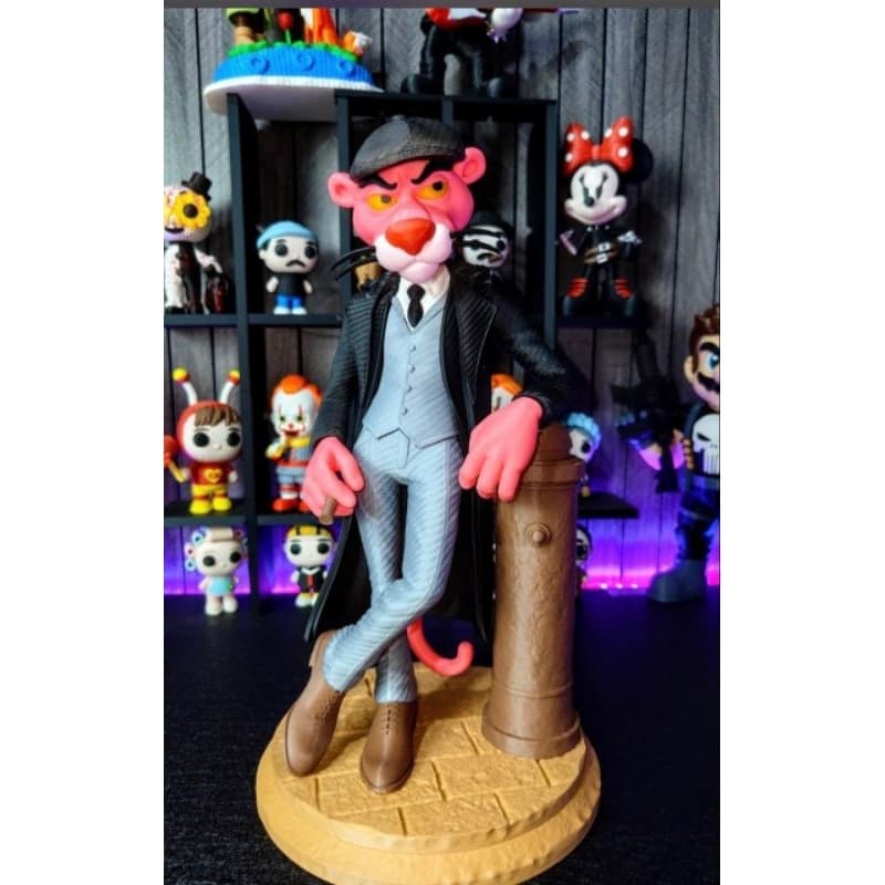 Pantera Cor de Rosa Mafioso Impressão 3D Colecionável 25cm 35cm Decorativo Geek  Peacky Blinders urban colecionável