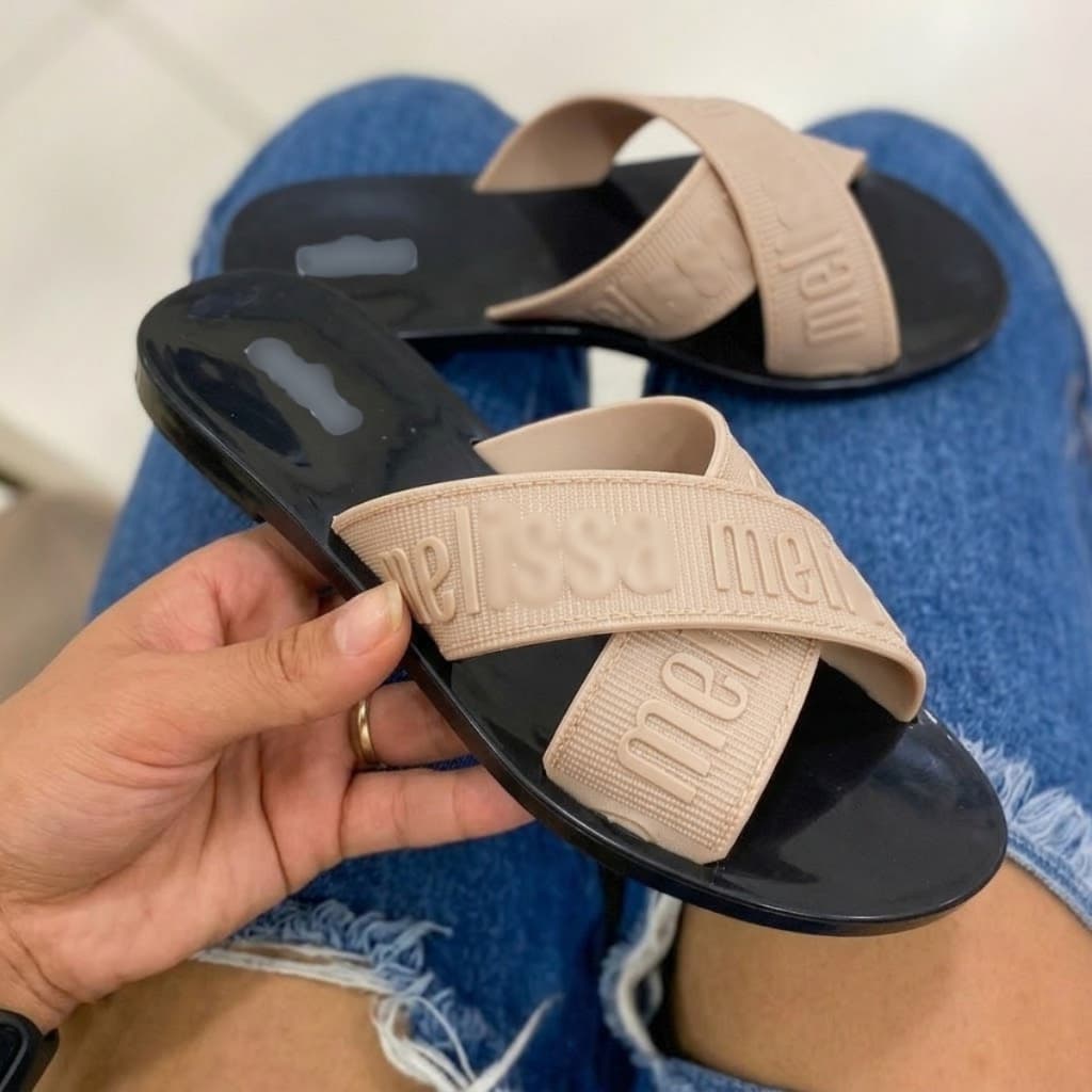 Sandália Feminina Rasteira Slide Elegante Confortável Para Trabalhar Mel Lover