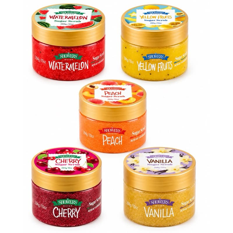 Wever shower Esfoliante Corporal Hidratante 284g Fragrâncias Variadas Sugar Scrub Showers Wever Renovação Hidratação