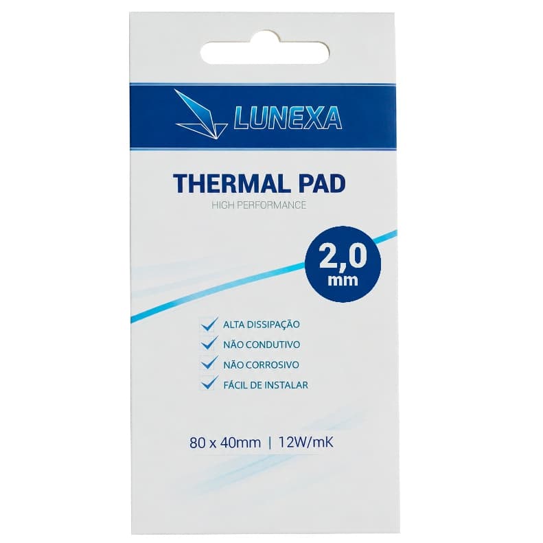 Thermal Pad Lunexa 12w/mk 80mm X 40mm X 2mm Alta Performance