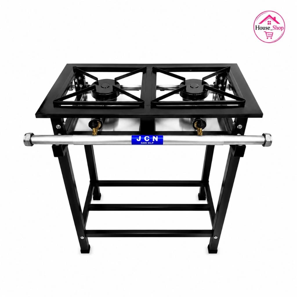 Fogão Standard Alta Pressão Industrial 2 Bocas Completo JCN Ferro Fundido/Aço Carbono Profissional