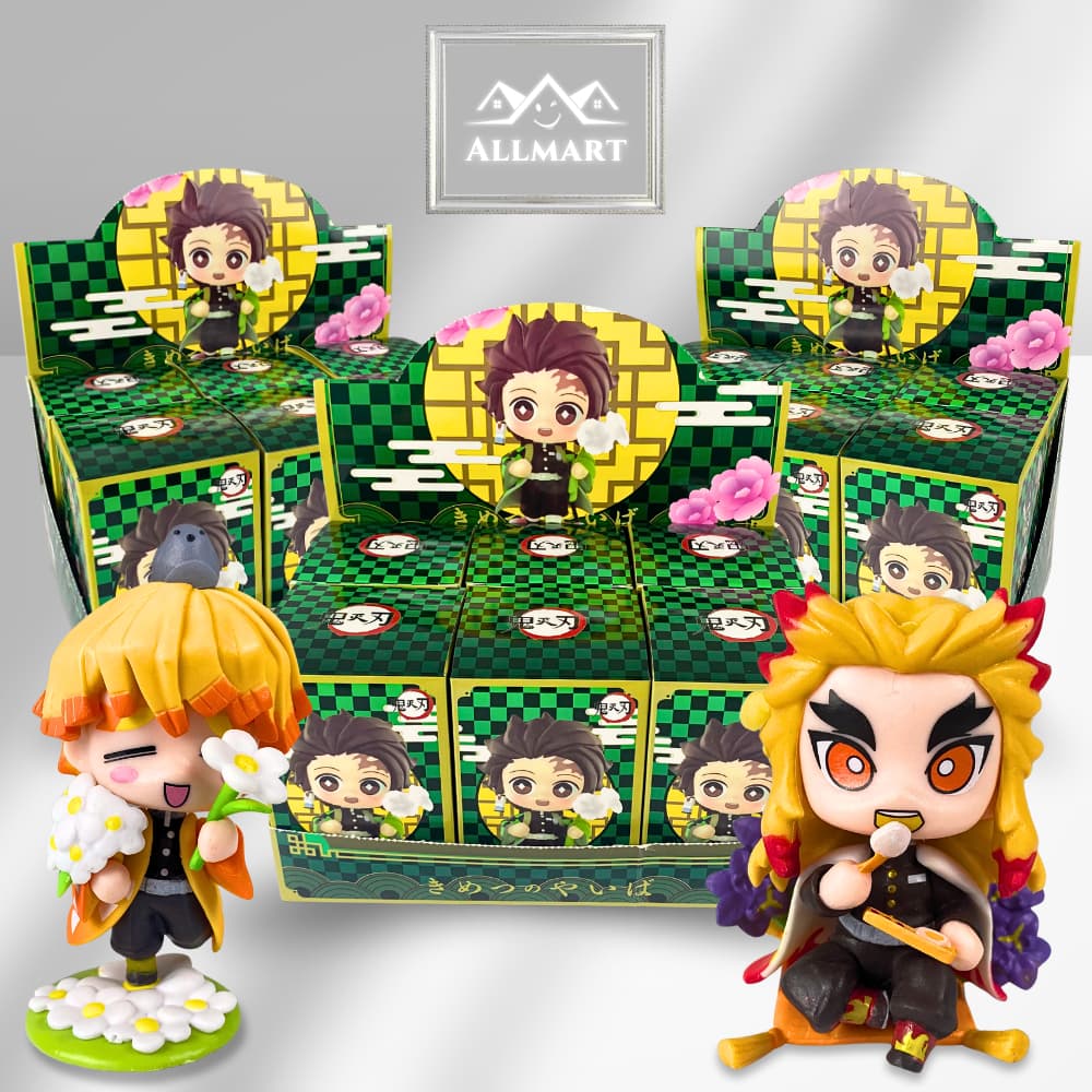 Boneco Demon Slayer Surpresa Blind Box Anime | Caixa Misteriosa Action Figure Otaku