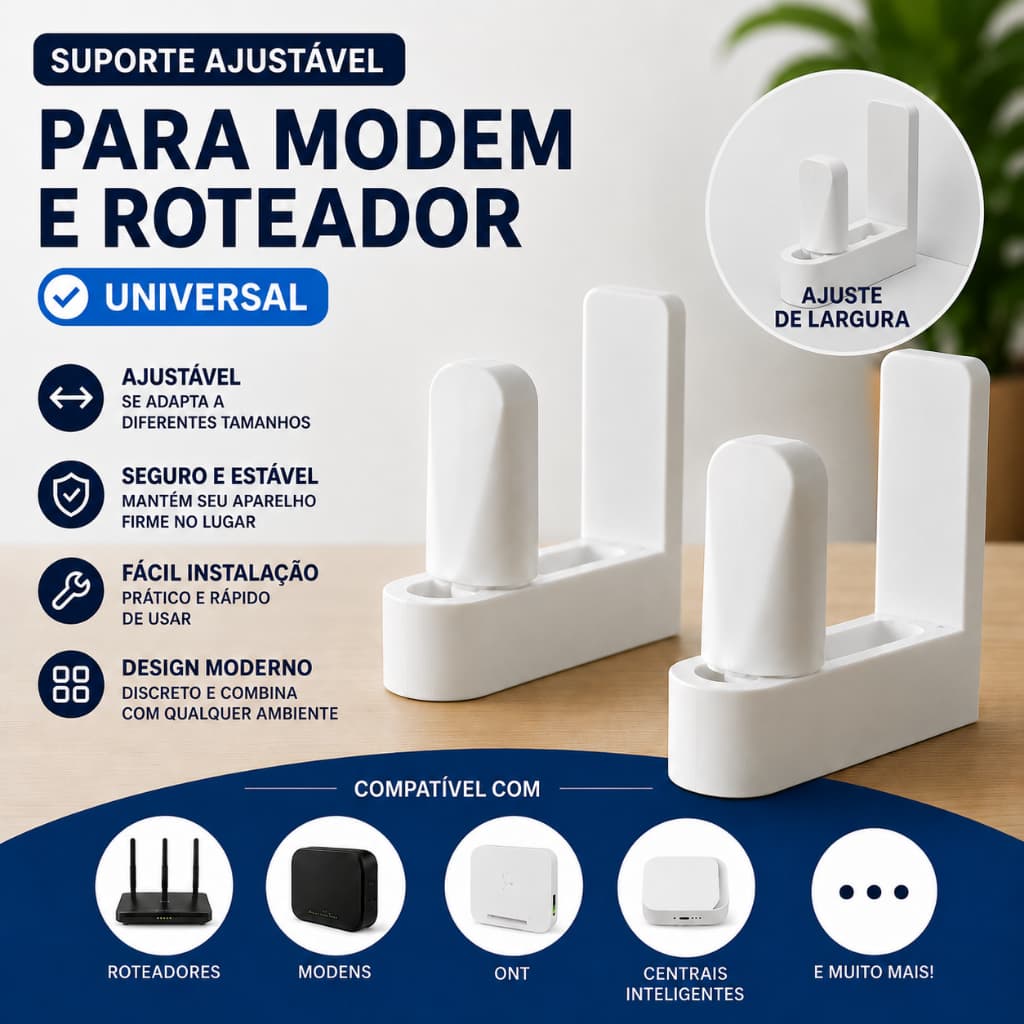 Suporte Para Roteador Modem TV Box Parede Organizador Universal