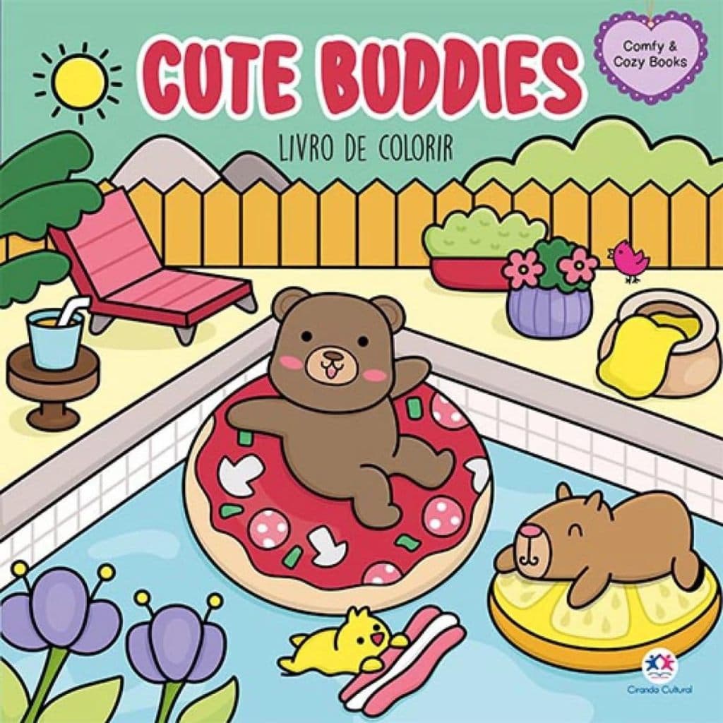 Livro Para Colorir Cute Buddies Relaxar Ciranda Cultural 48 Páginas